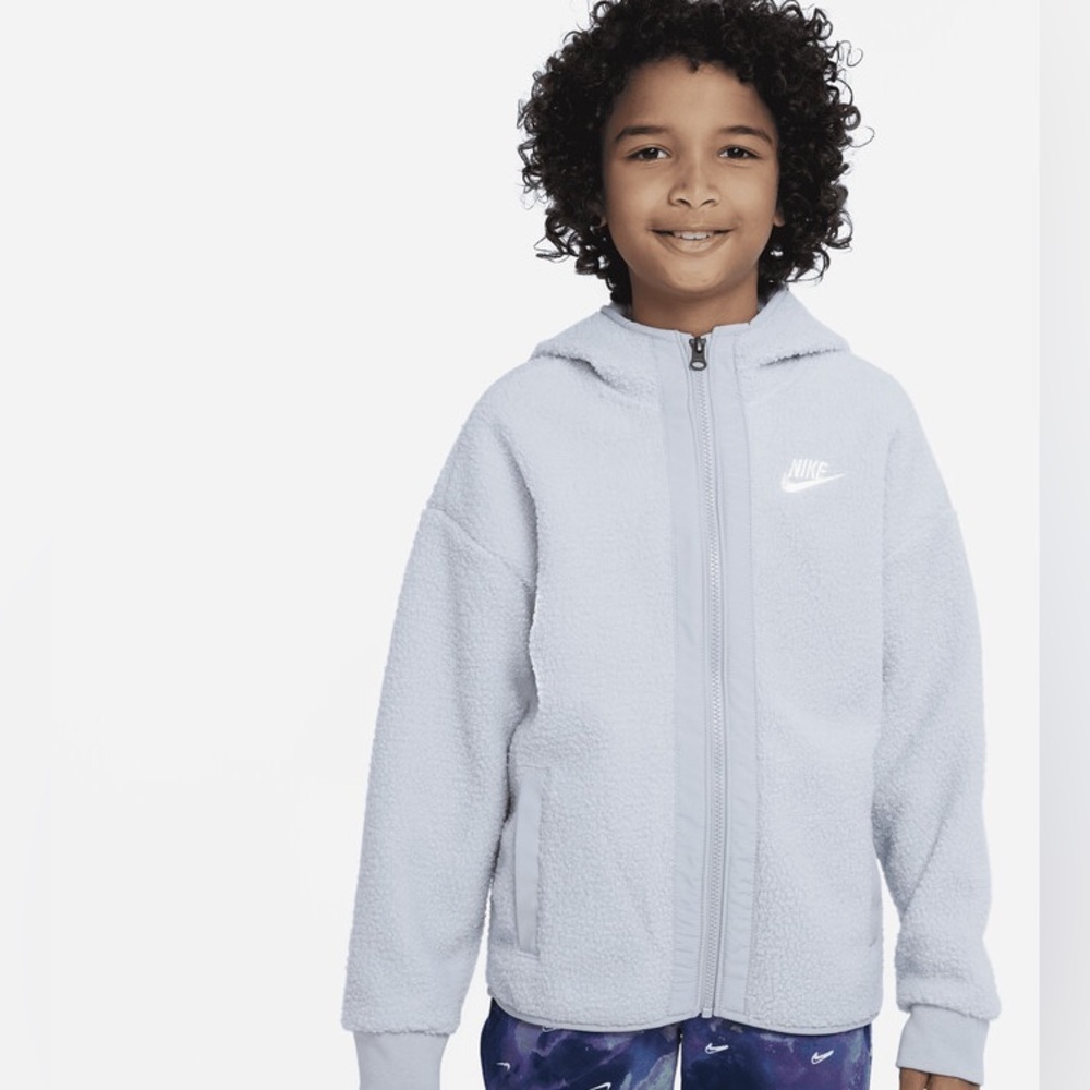 Sportswear‎ Club Fleece Full-Zip Winterized Hoodie in Grey Size Medium